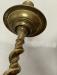 English brass spiral twist candlesticks c1880