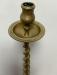 English brass spiral twist candlesticks c1880