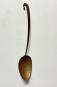 Early 19thc iron and brass kitchen spoon
