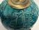 Chinese turquoise blue porcelain lamps c1920
