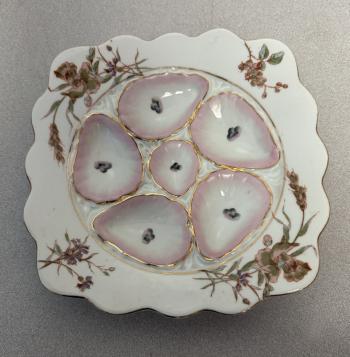 Image of Antique porcelain oyster plate