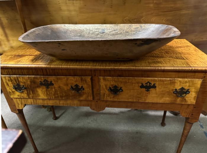 Very large antique dough bowl