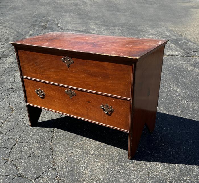 Early American pine blanket chest