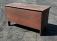 Early American pine blanket chest in original red