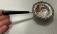 Sterling silver and ebony tea strainer