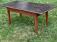 Artisan hand made pine coffee table in black and red