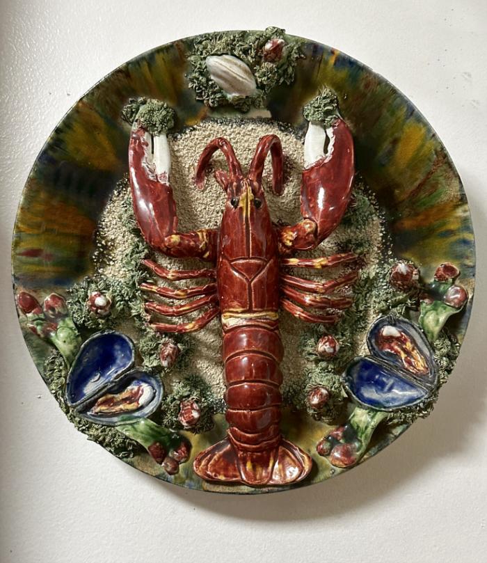 Jose Alvaro lobster wall plate Portugal c1930