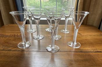 Image of Twist stem red wine glasses set of 8