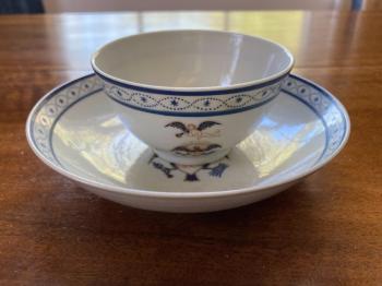 Image of 18th early 19thc creamware cup and saucer