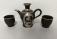 Chinese silver overlay teapot with 2 cups