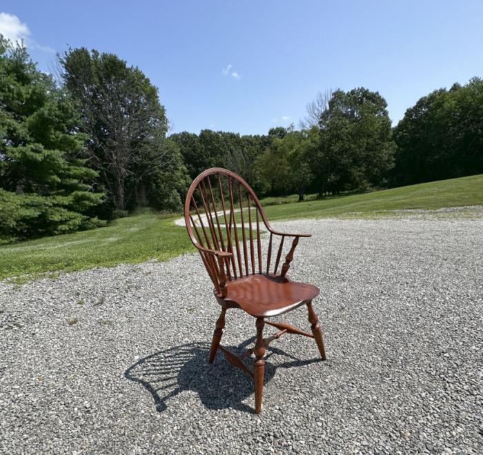 Warren Chair Works Windsor arm chair with saddle seat