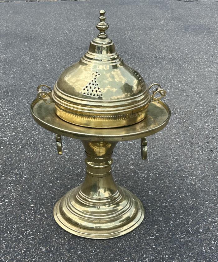 19thc Turkish Ottoman brass brazier