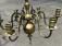 Antique Dutch brass candle chandelier