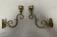 Blown glass and brass candle sconces c1825