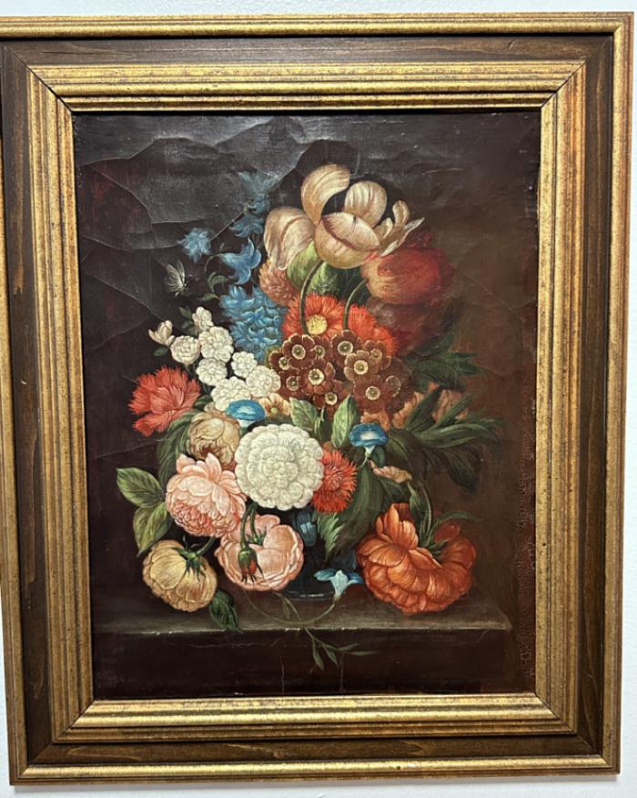 19c Dutch still life oil painting