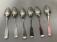 Six American coin silver spoons c1835