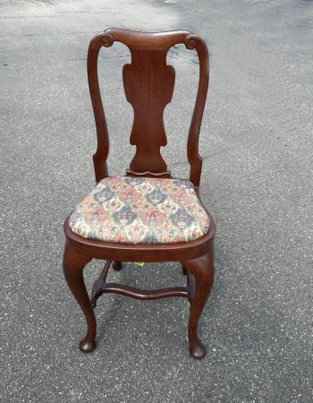 Image of Antique mahogany architects tall chair