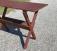 Early American sawbuck table in original red wash