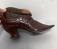 Victorian dressmakers wooden shoe pin cushion c1855