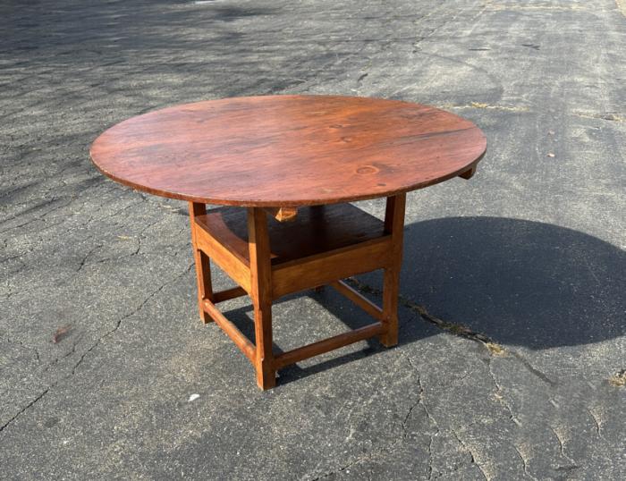 Early American pine chair table