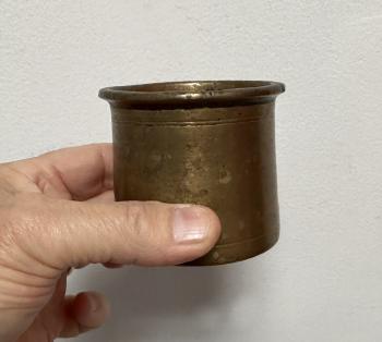 Image of 18thc European small bronze pot