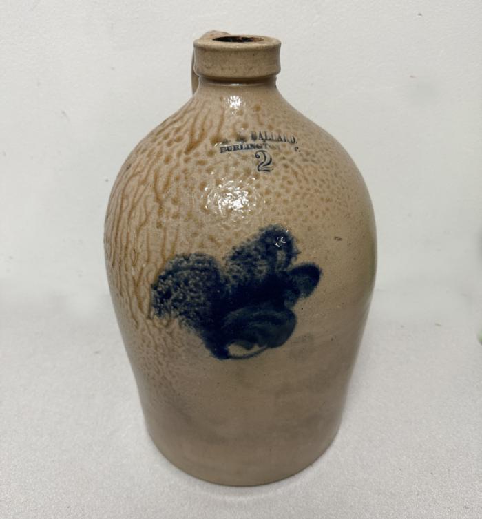 Stoneware jug by A K Ballard Burlington VT