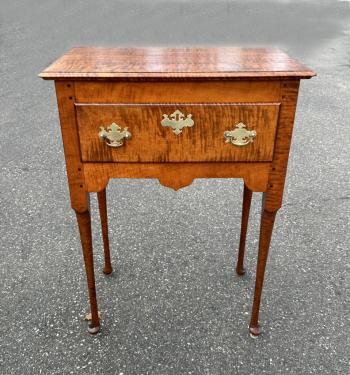 Image of J L Treharn tiger maple silver table