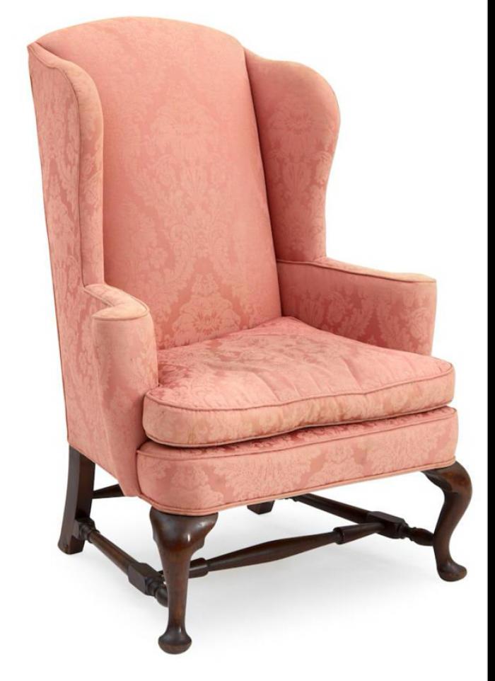 George III mahogany wing chair c1760