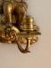 Putti gilt wood and brass candle sconces