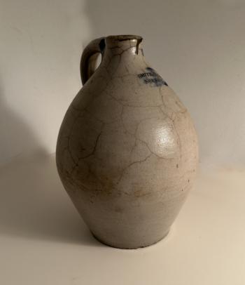 Image of Smith and Day stoneware jug Norwalk CT