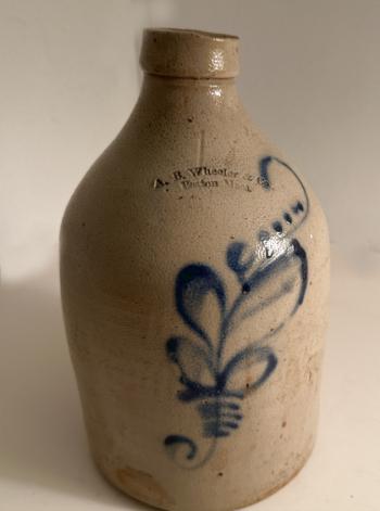 Image of A B Wheeler and Co Boston stoneware jug