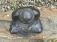 Iron buddha with orignal black patina c1920