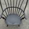 D R Dimes tall sack back Windsor chair in crackle black