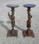 Pair of walnut figural plant stands c1890