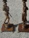 Pair of walnut figural plant stands c1890