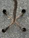 Early American iron pendant candle holder