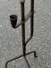 Early American iron candle stand with heart