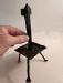 Early America  iron and tin candle spring stand