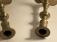 English brass petal base candlesticks c1760