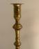 English brass petal base candlesticks c1760