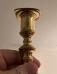 English brass push up candlestick c1740