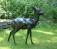 Antique French bronze antelope sculptures