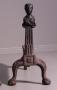 Rare pair of Early American cast iron Andirons 1790