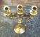 19th c Dutch brass candelabra with rampant lions