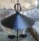 Vintage double tin adjustable candle stick lamp with shade c1950