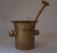 English 19thc bell metal brass apothecary mortar and pestle