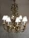Pair Italian tole and iron chandeliers c1930