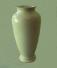 Large vintage Trenton pottery white vase with high gloss glaze