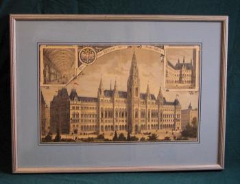 Image of Etching of the Vienna City Hall 1883 by Berndl