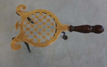 Image of 18thc English brass and iron trivet